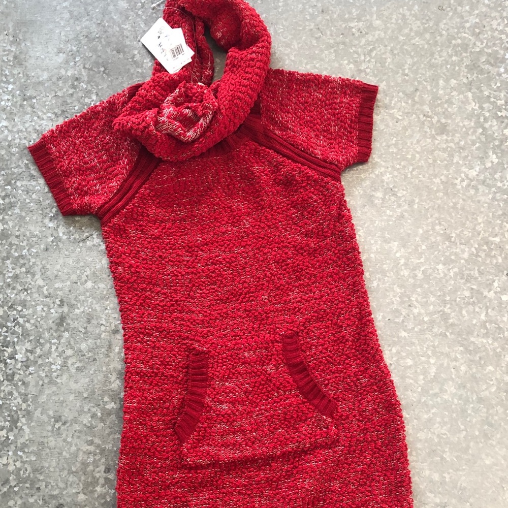 NWT Red Sweater Dress by Made for Me...SZ L